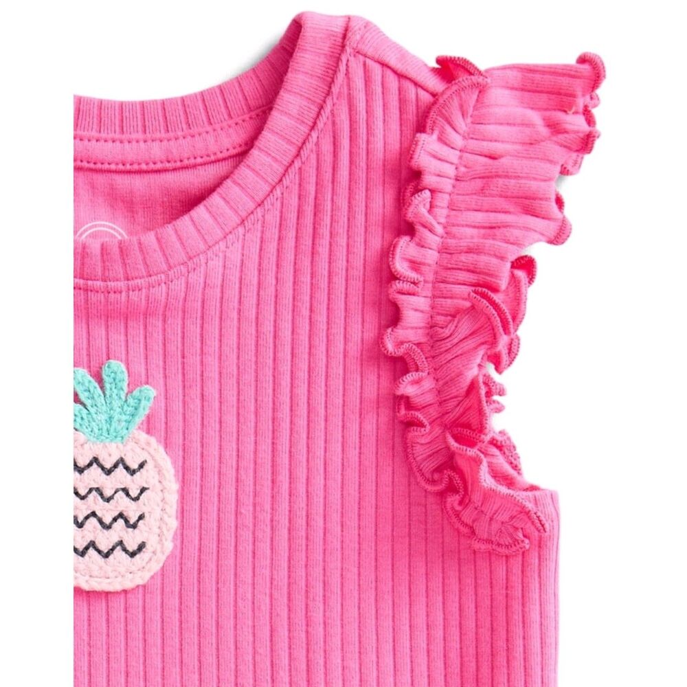 Wonder Nation Baby girls Flutter tee, Size18M height32-33.75 Weight22.5-26.25